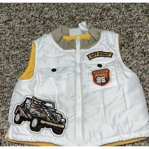 boys toddler 12 month vest Little Rebels Baby Puffer Jeep Patch Sleeveless